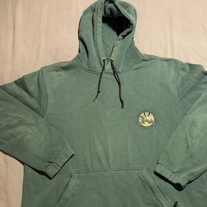 Billabong Men's Green Adventure Division Hoodie with zip kangaroo pocket SZ XL